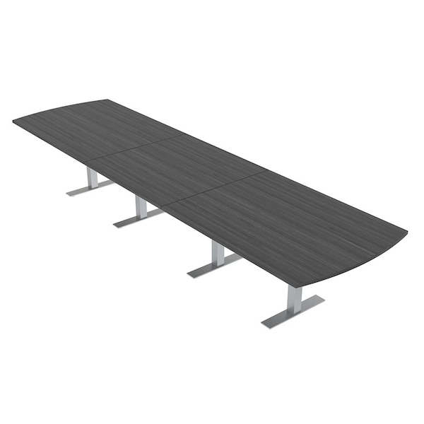 45 in W, 166 in L, 29 in H, Engineered Wood Top, Grey